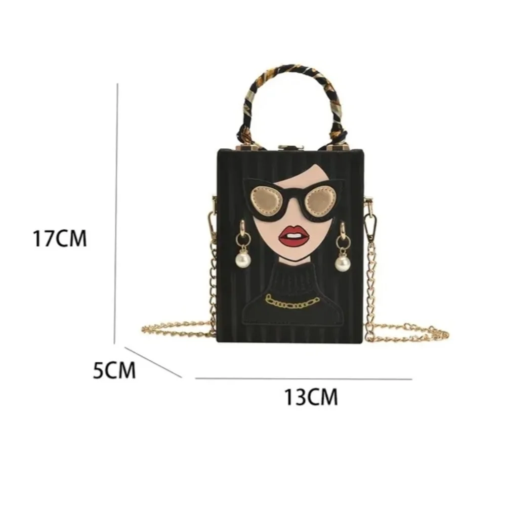 Trendy Pink Graphic Clutch with Gold Accents